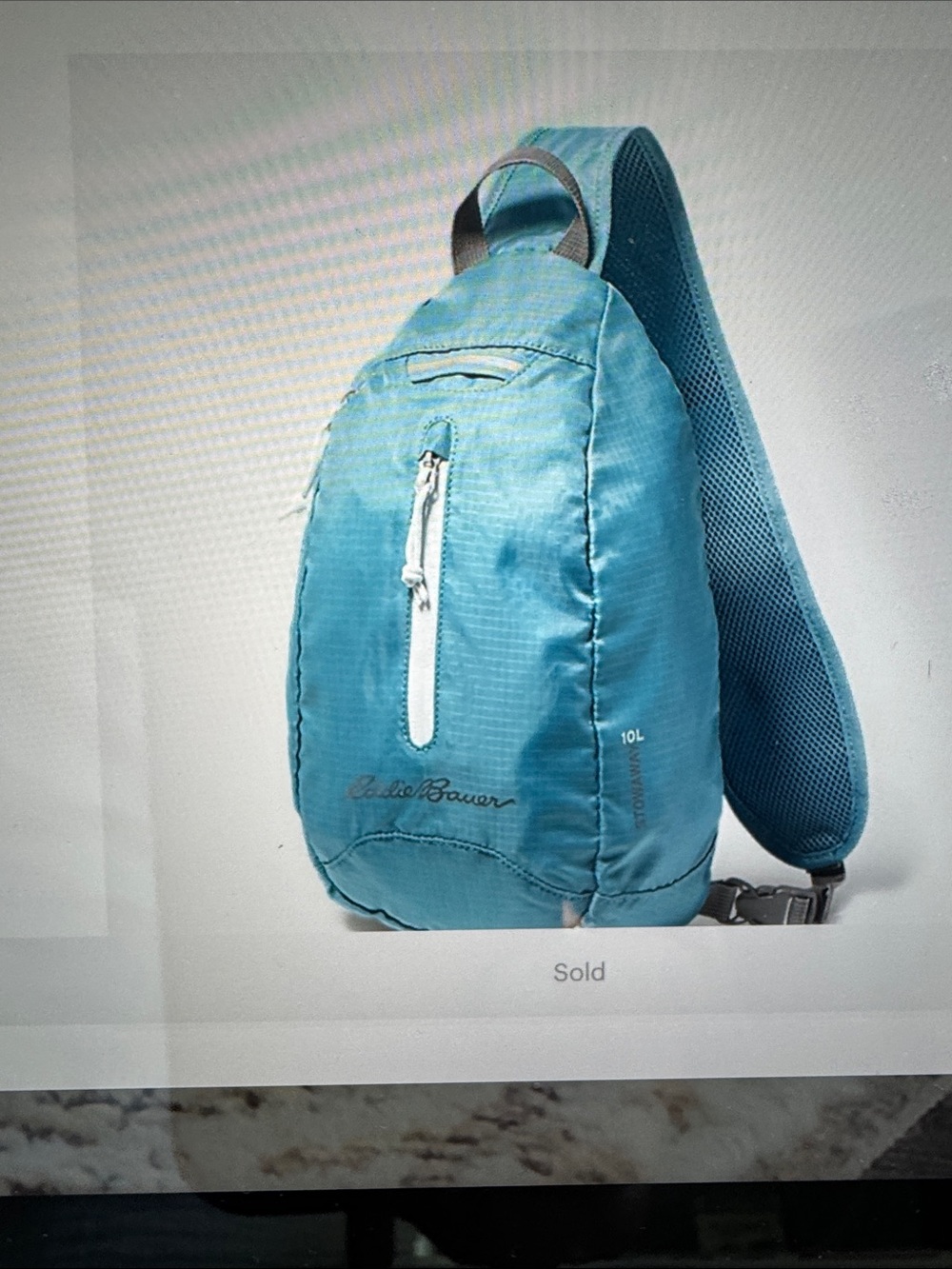 Eddie Bauer Packable Stowaway 10L Sling Bag Mesh pocket lightweight Hiking Beach